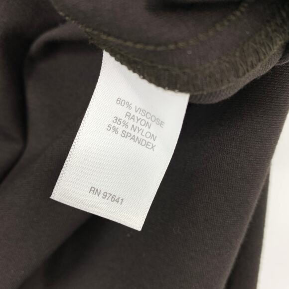 J. Jill Ponte Slim Leg Pants Womens Size LP Brown Pull On Elastic Waist - Picture 6 of 6